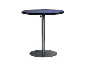 30" Round Café Table w/ Blue Counter Top and Hydraulic Base -- Trade Show Furniture Rental